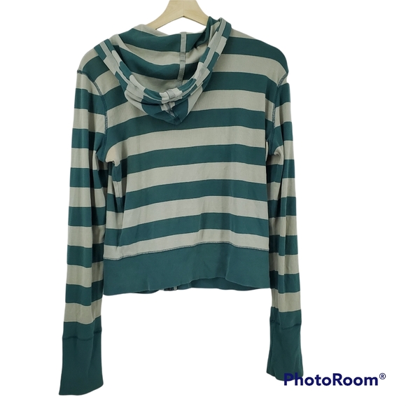 AERIE STRIPED HOODIE - Picture 2 of 7